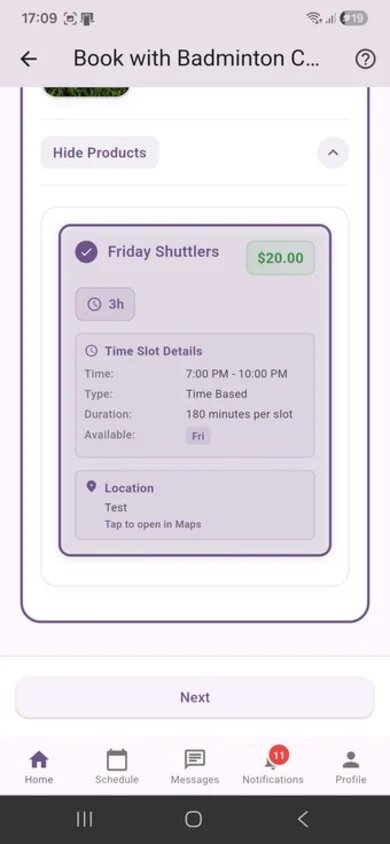 KeepMyBooking service detail screen