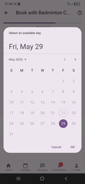 Calendar picker