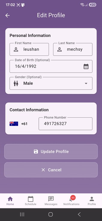 Edit Profile